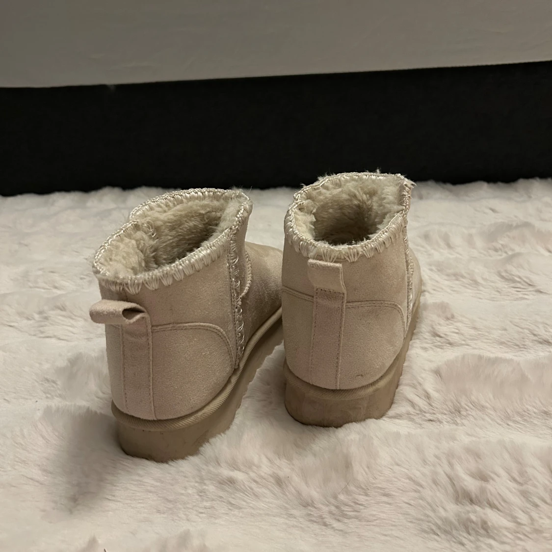 Beiga boots med foder och mocka - 1