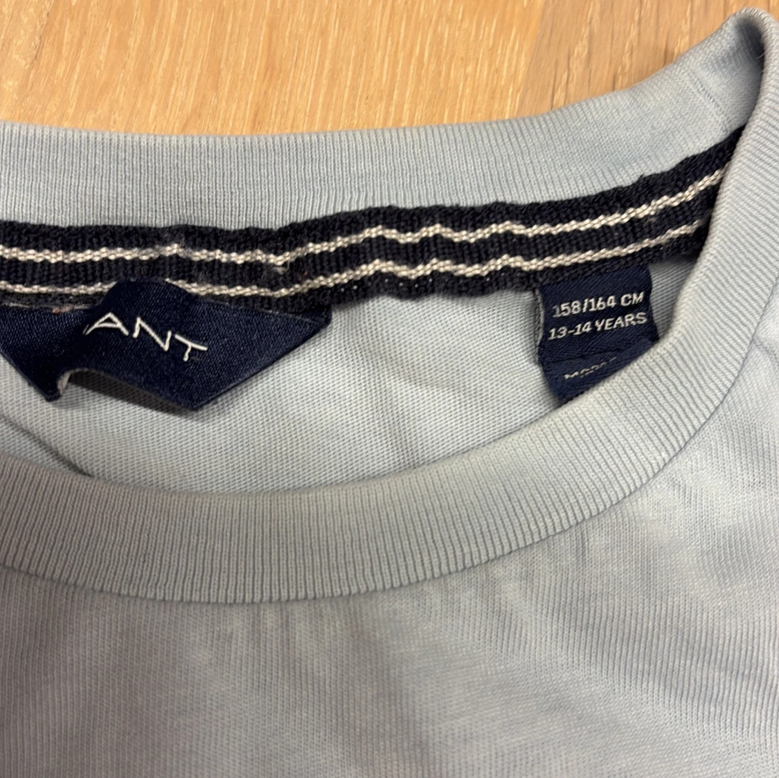 Ljusblå GANT t-shirt i bomull - 1