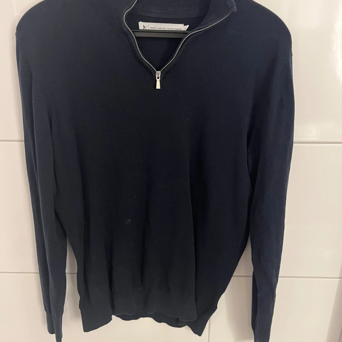 Svart half zip tröja James Harvest