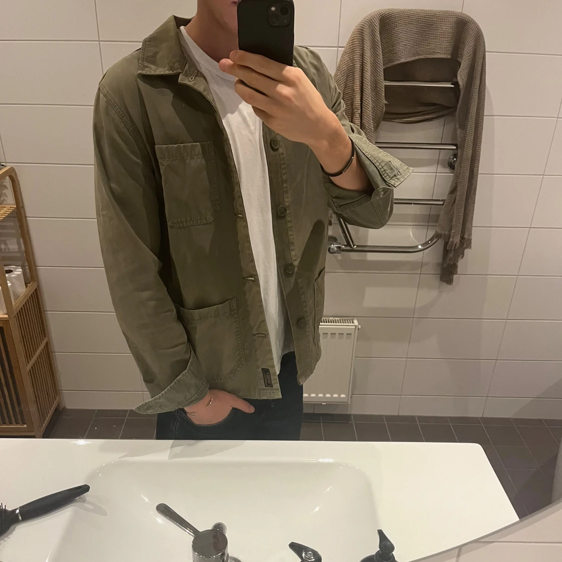 Olivgrön overshirt från Morris - 1