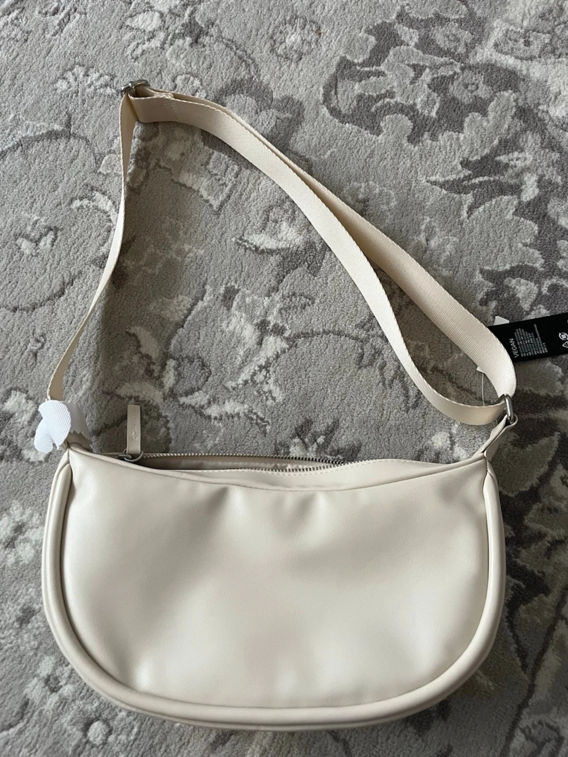 Beige axelväska i syntet - 2