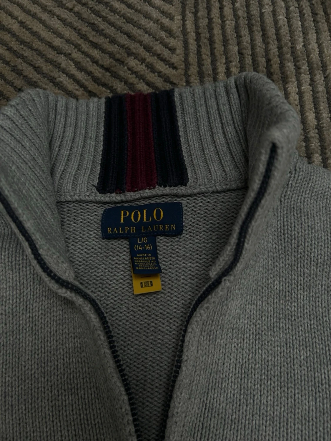 Grå stickad kofta från Polo Ralph Lauren - 2