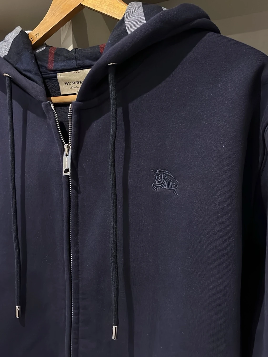 Navy Burberry Zip - 1