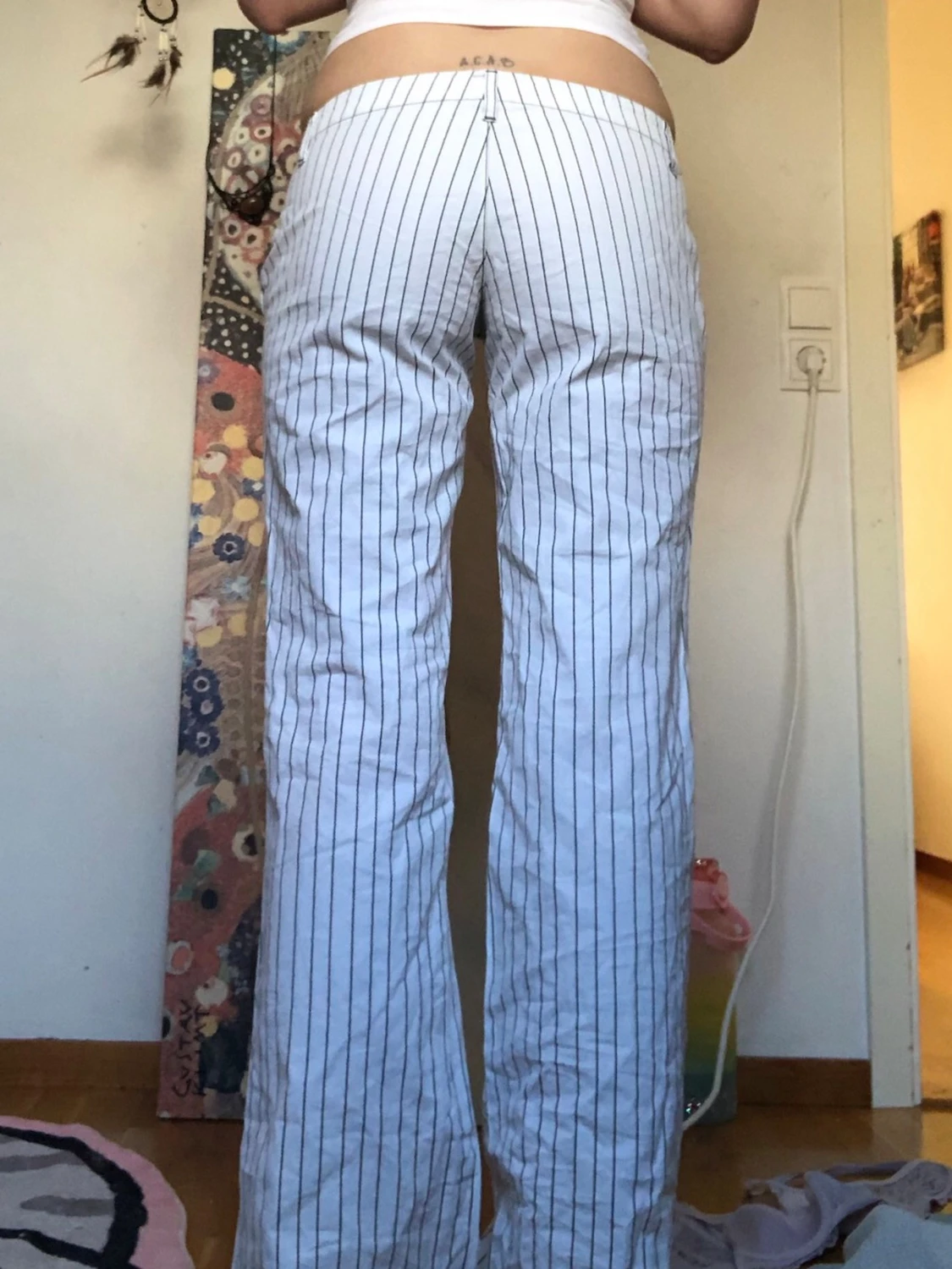 Randiga vita byxor från Miss Sixty - 1