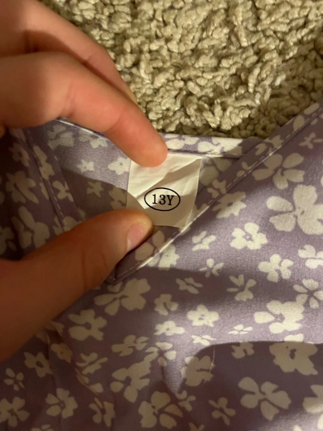 Ljuslila blommig klänning - 2