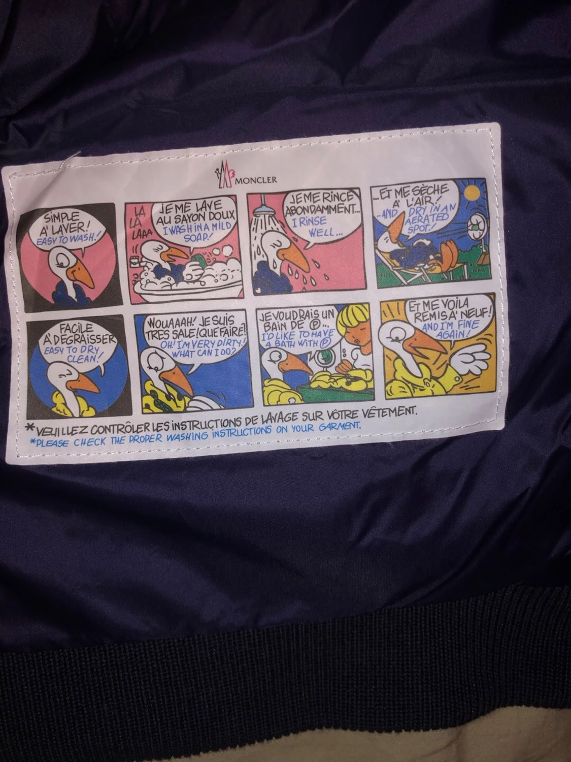 Mörkblå Moncler Cardigan  med huva - 2