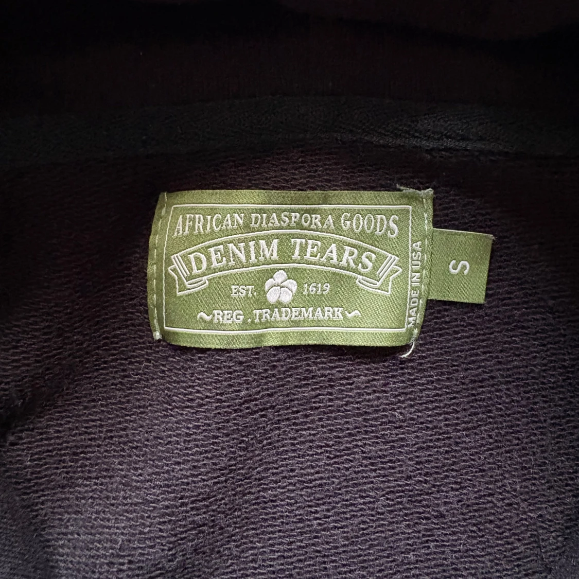 Svart hoodie med vita blommor Denim Tears - 3