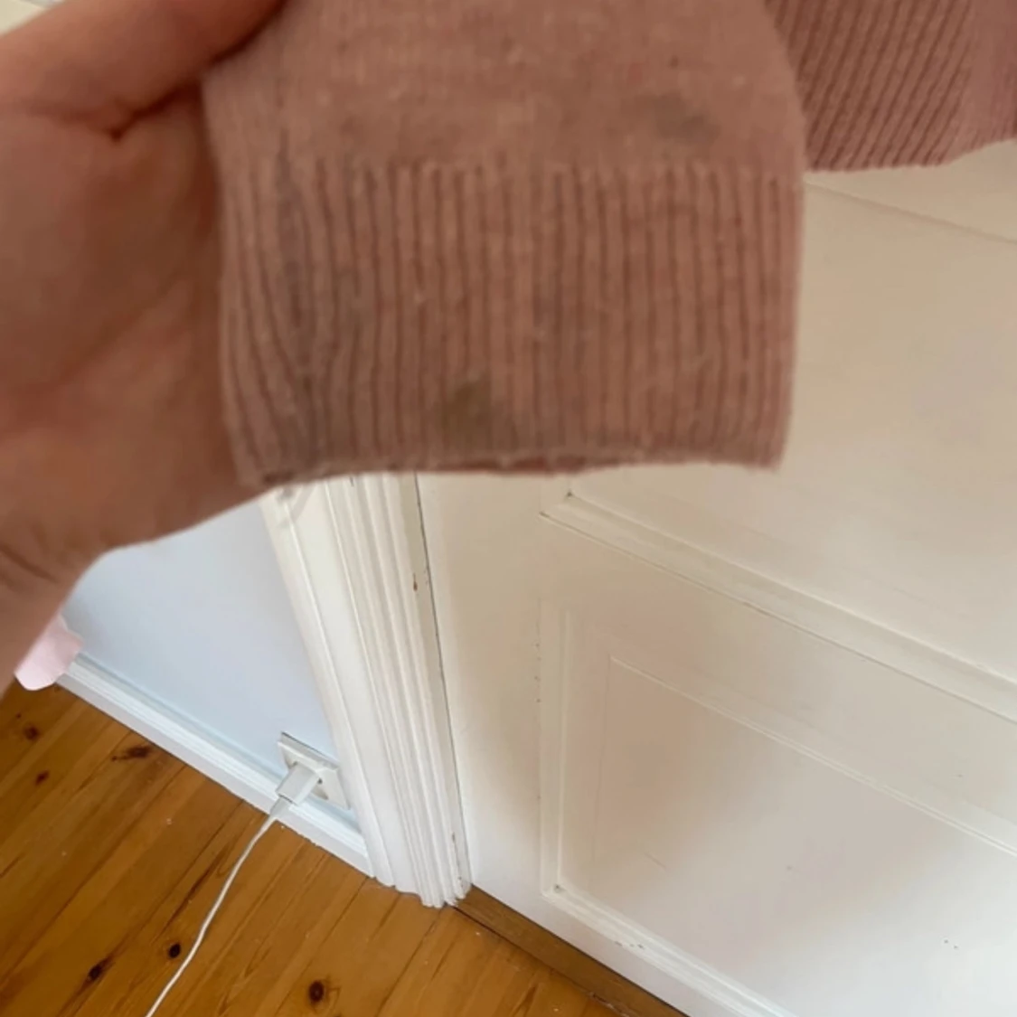 Ljusrosa stickad tröja - 3