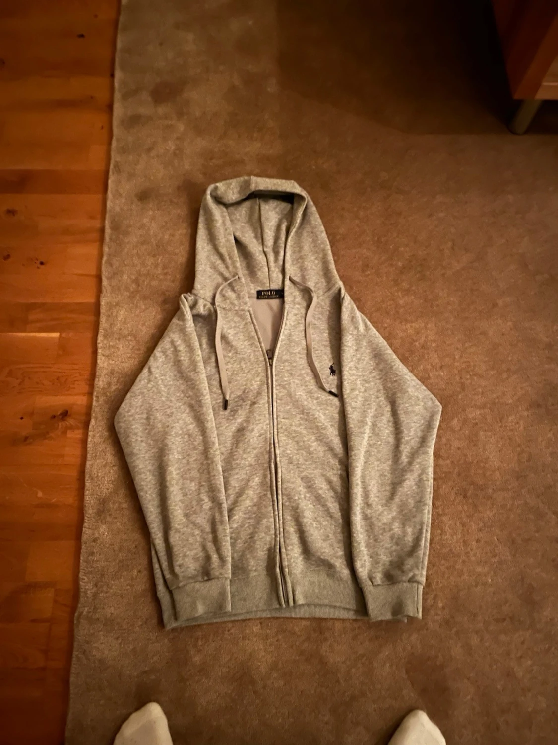 Grå zip hoodie från Polo Ralph Lauren - 1