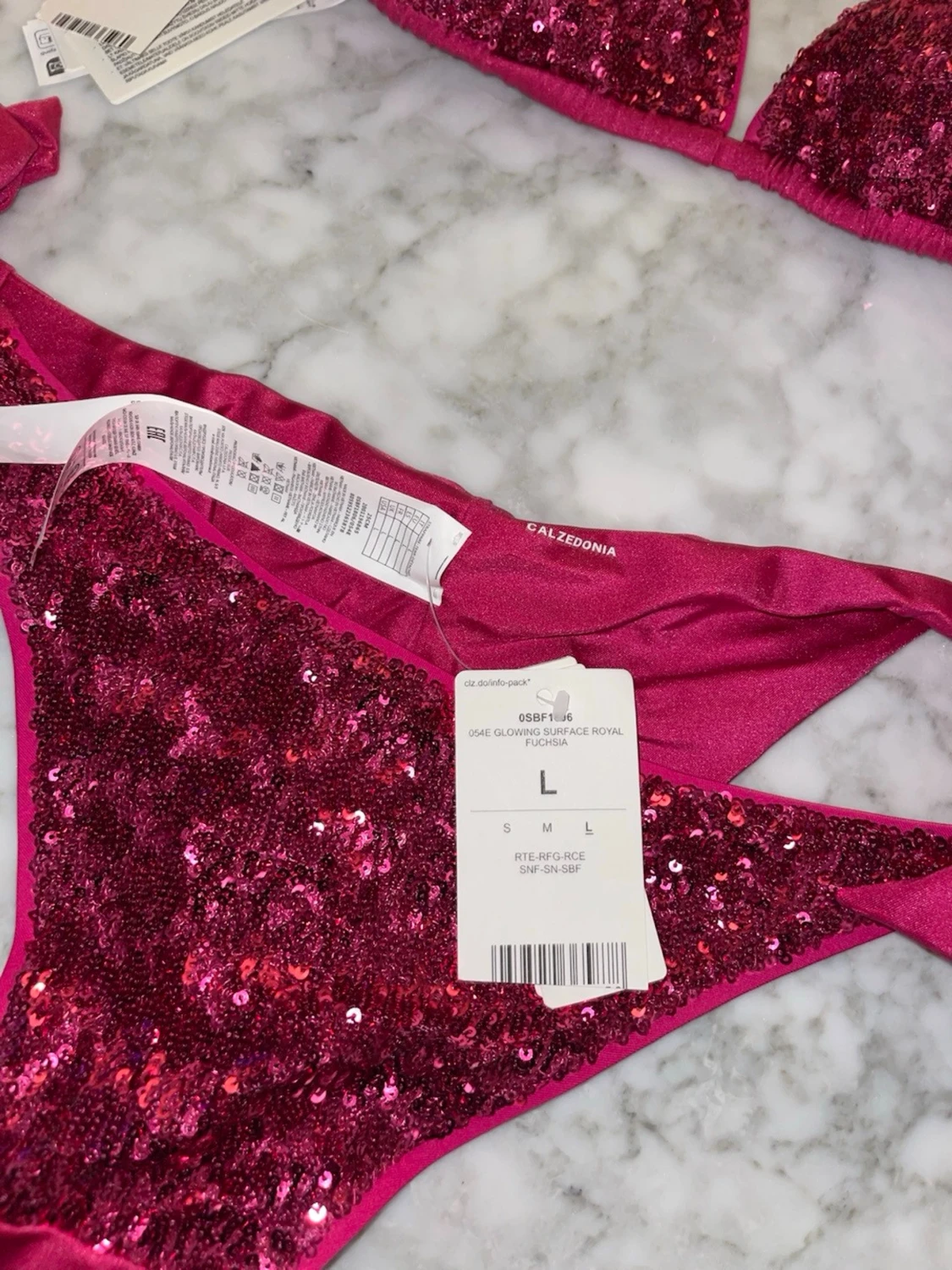 Rosa bikini från Calzedonia med paljetter - 3