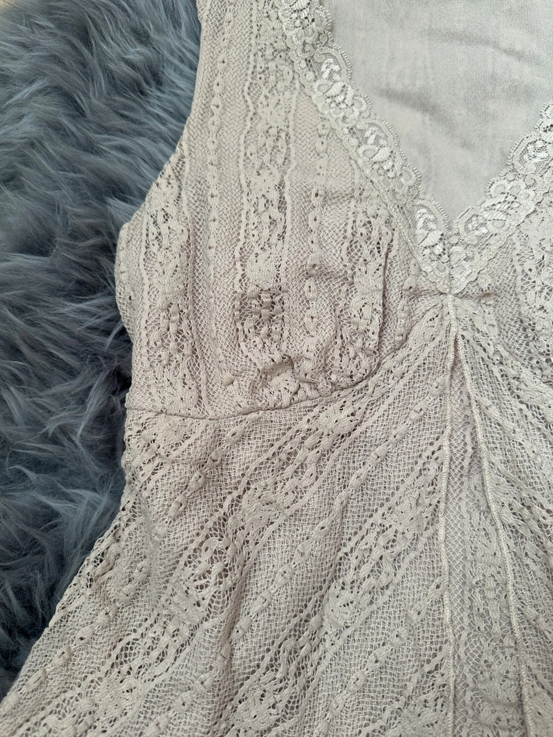 Beige spets top  - 1