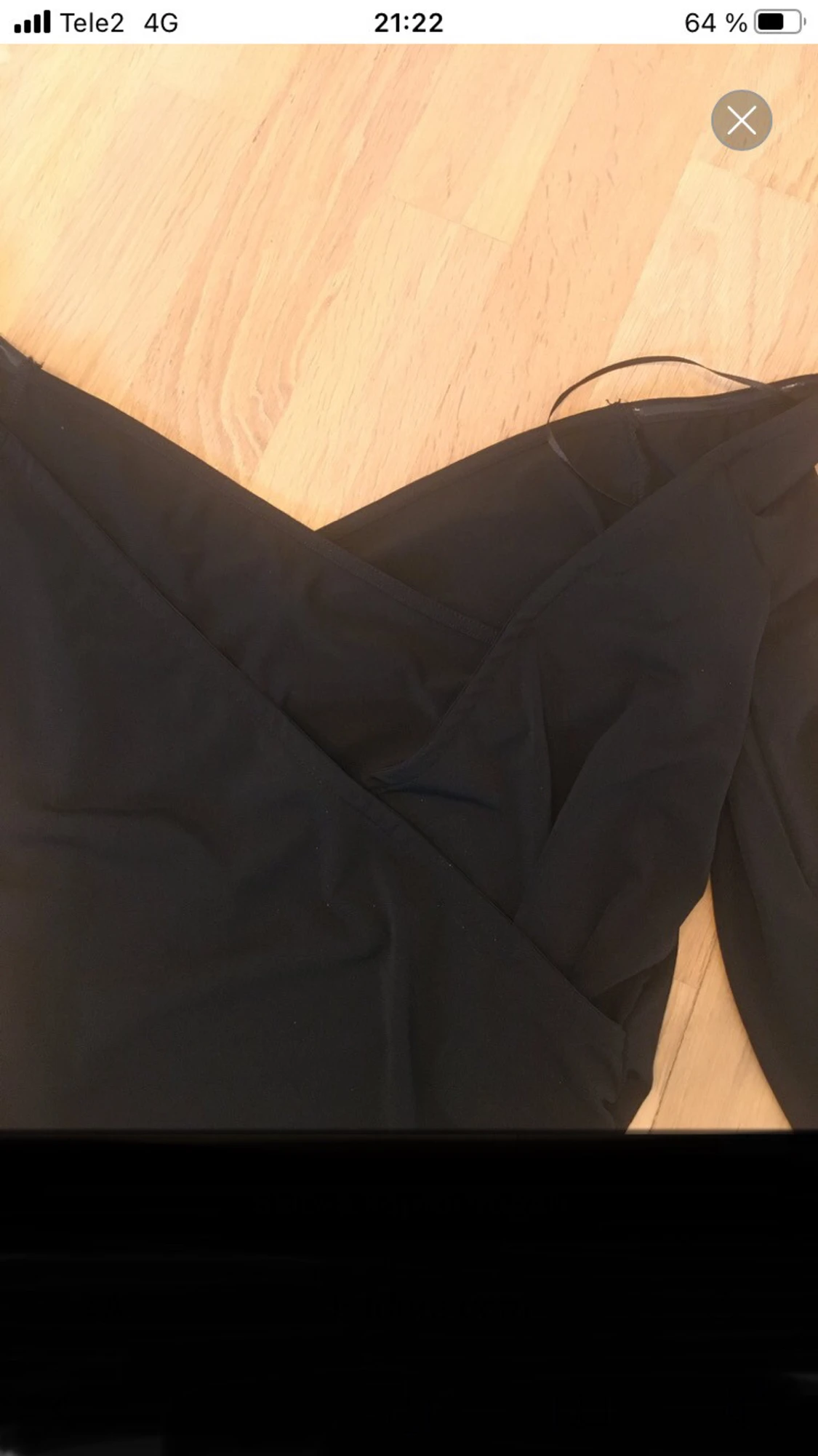 Svart omlott offshoulder topp Bik Bok - 4