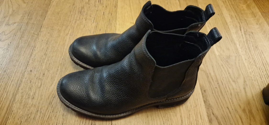 Svarta Ecco boots i skinn - 2