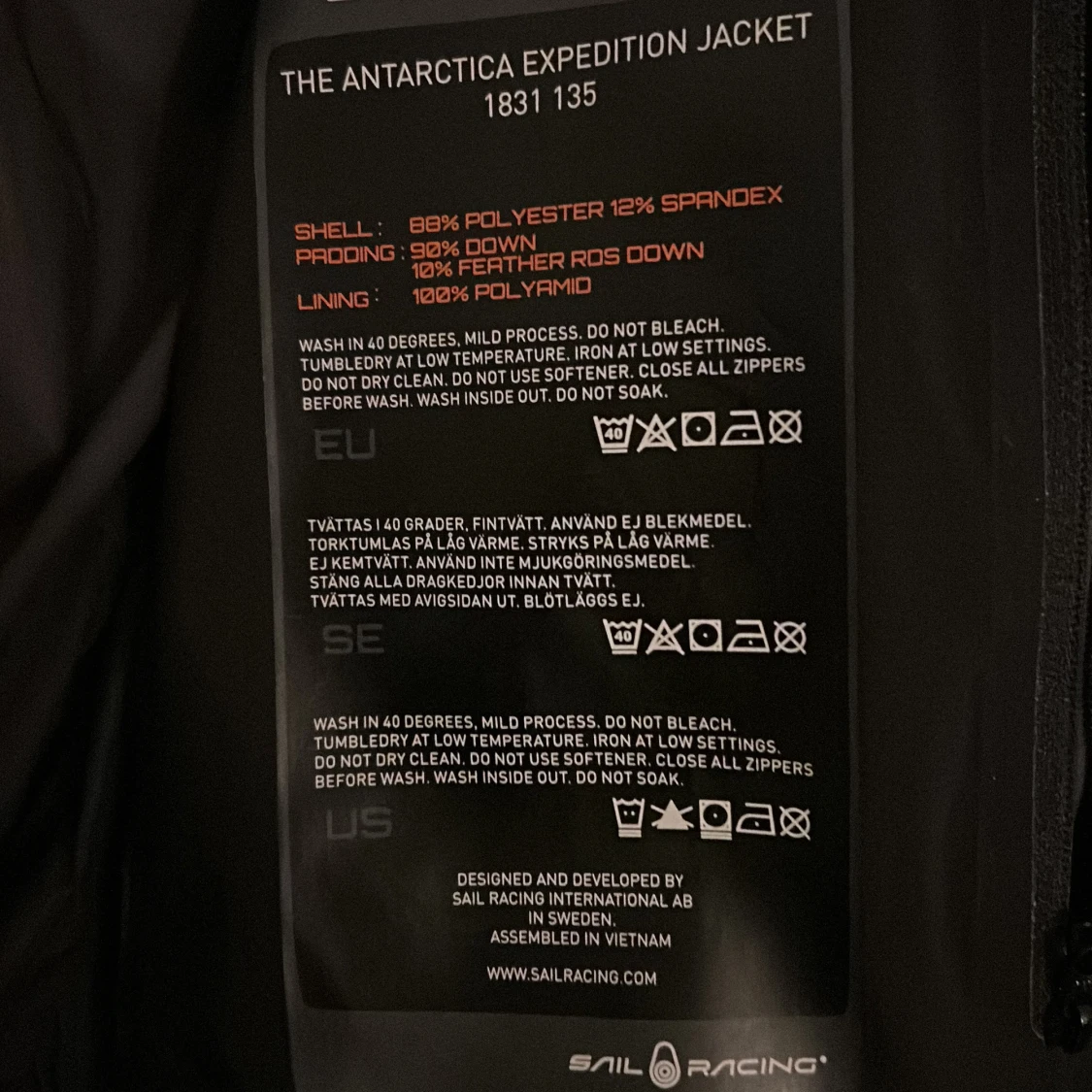 Svart dunjacka Sail Racing Antarctica - 3