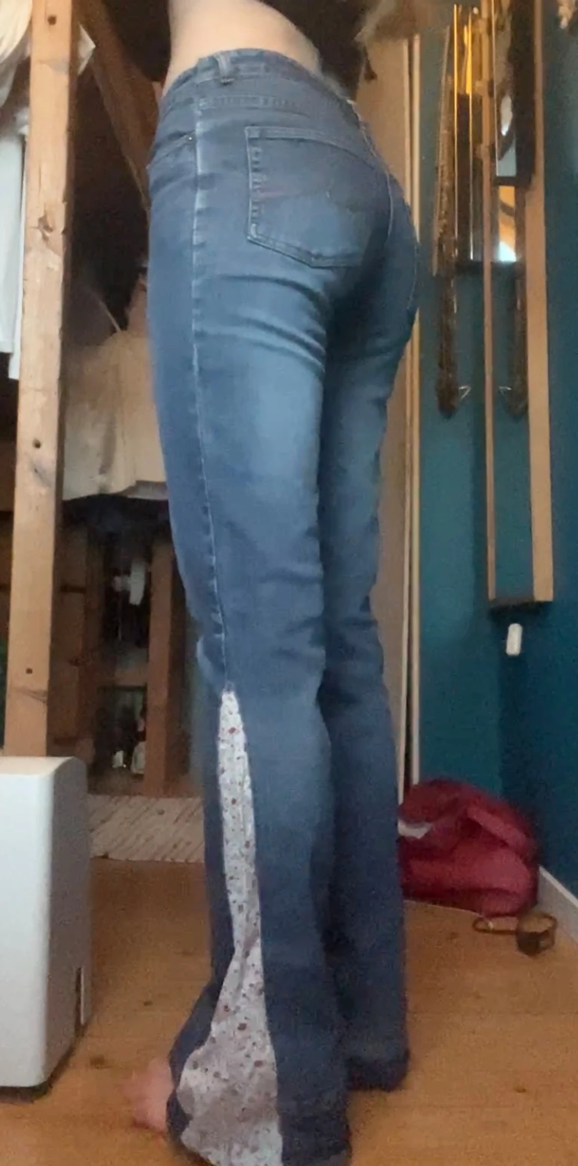Orginal Mönstrad Bootcut midwaist jeans - 2