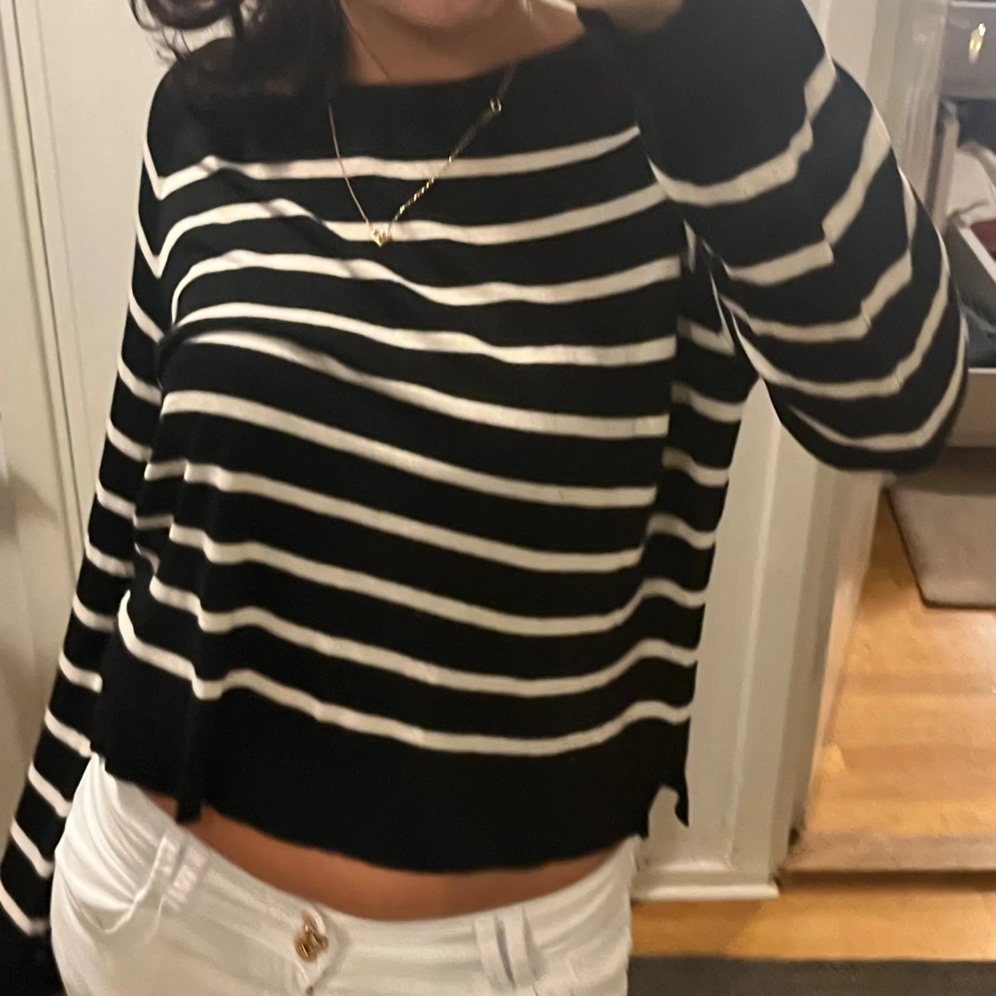 Randig stickad tröja  - 3