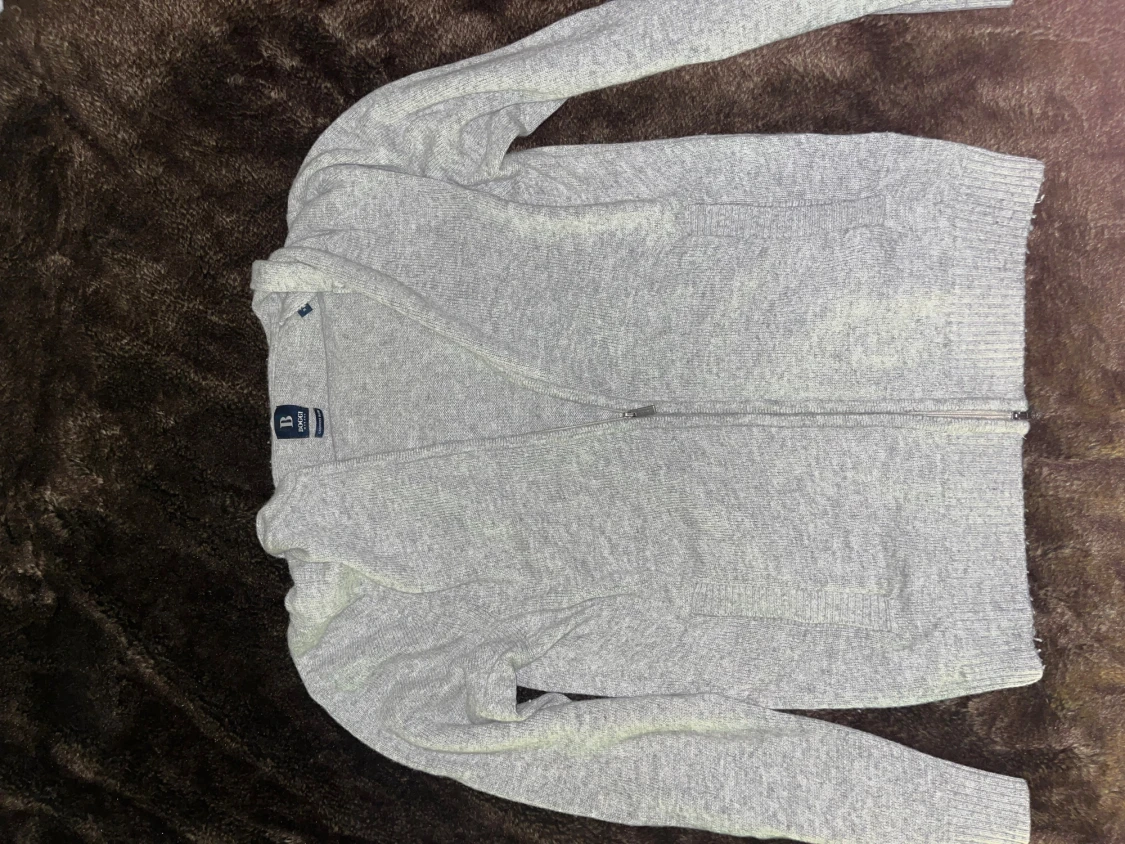 Grå hoodie med dragkedja från Boggi Storlek M - 2