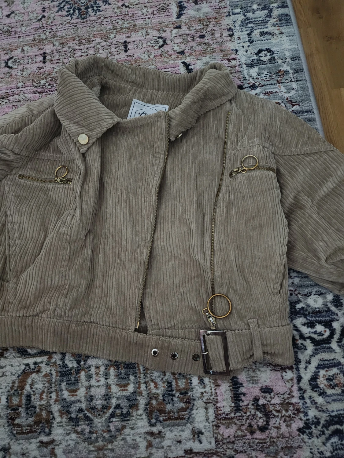 Beige manchester teddyjacka - 1