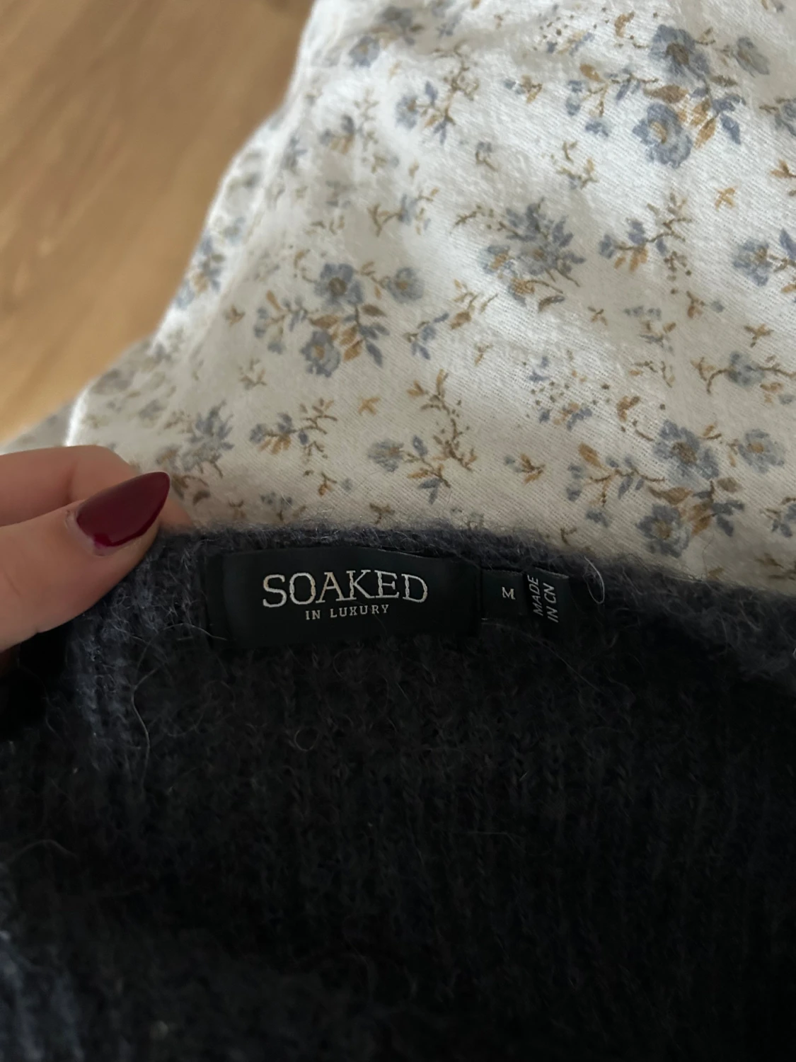 trekvartsärmad stickad tröja  - 3