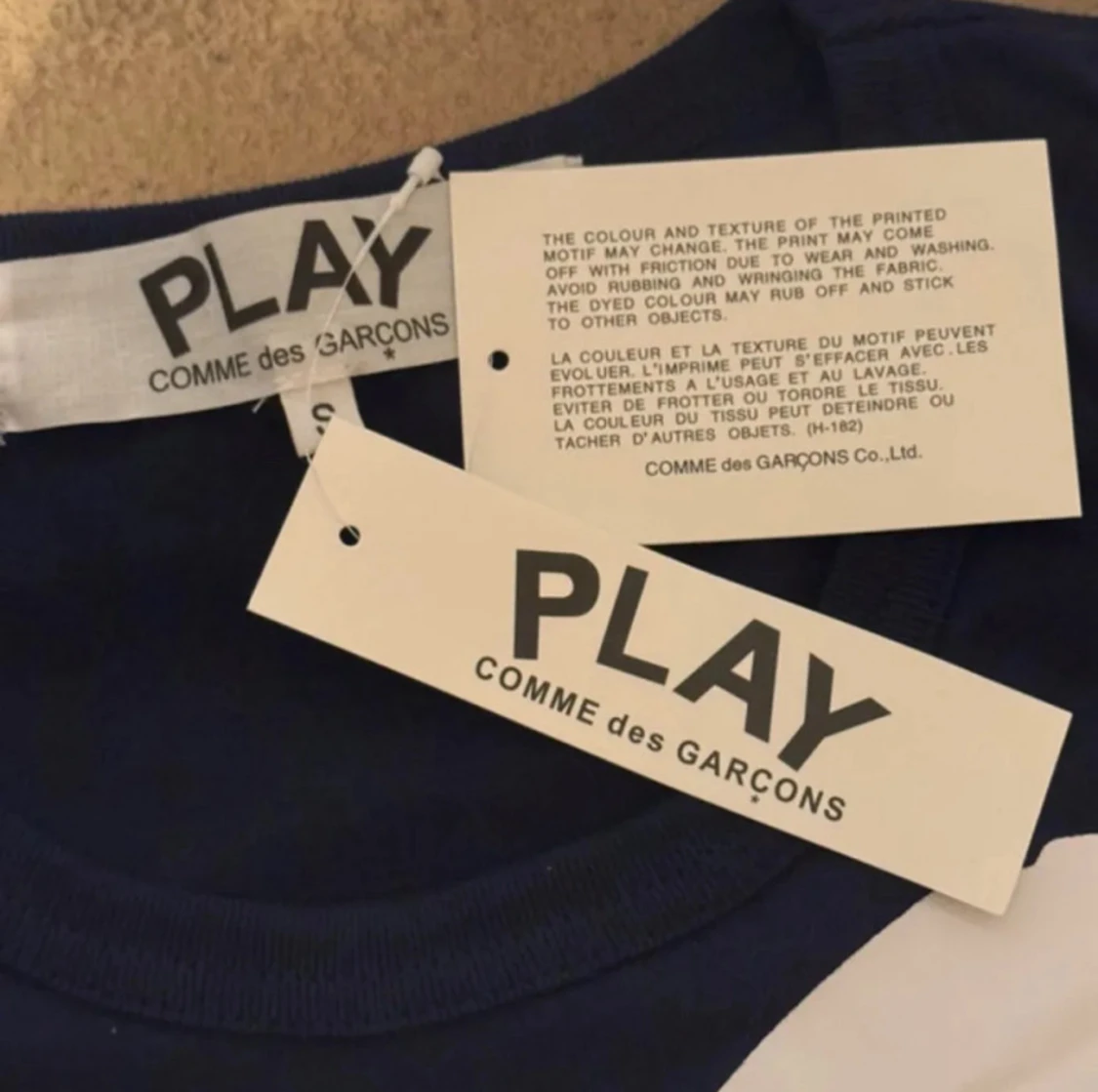 Blå Comme des Garçons Play t-shirt - 4