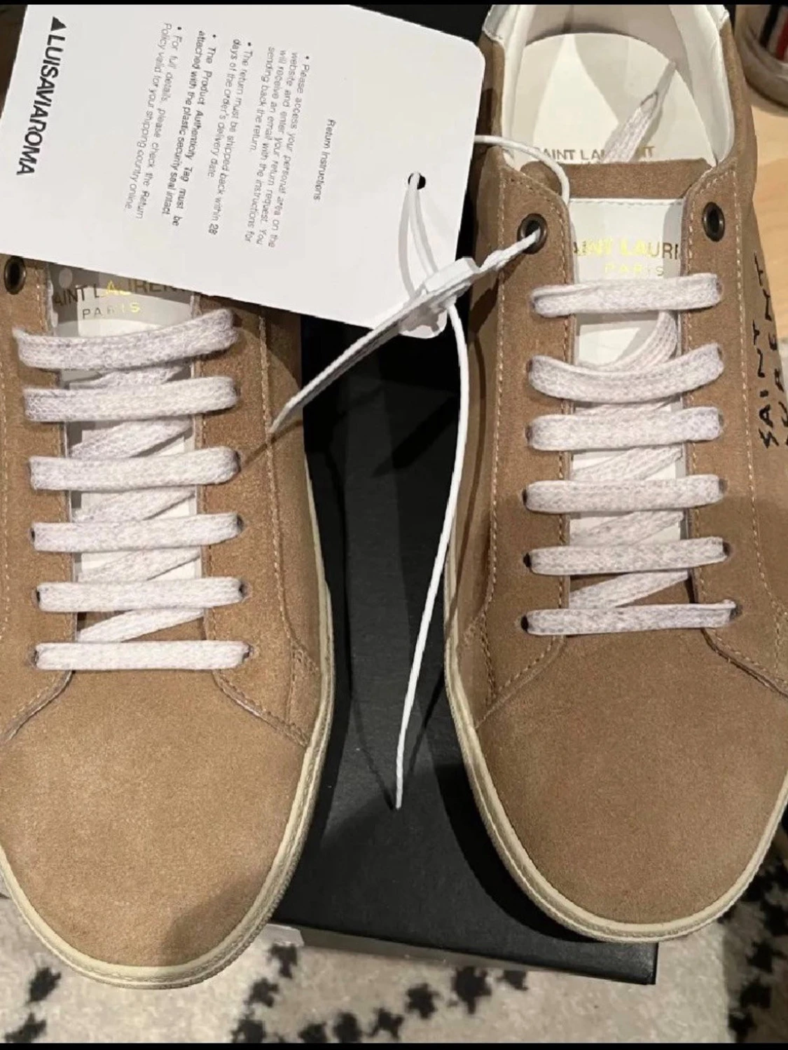 Saint Laurent beige sneakers mocka - 1