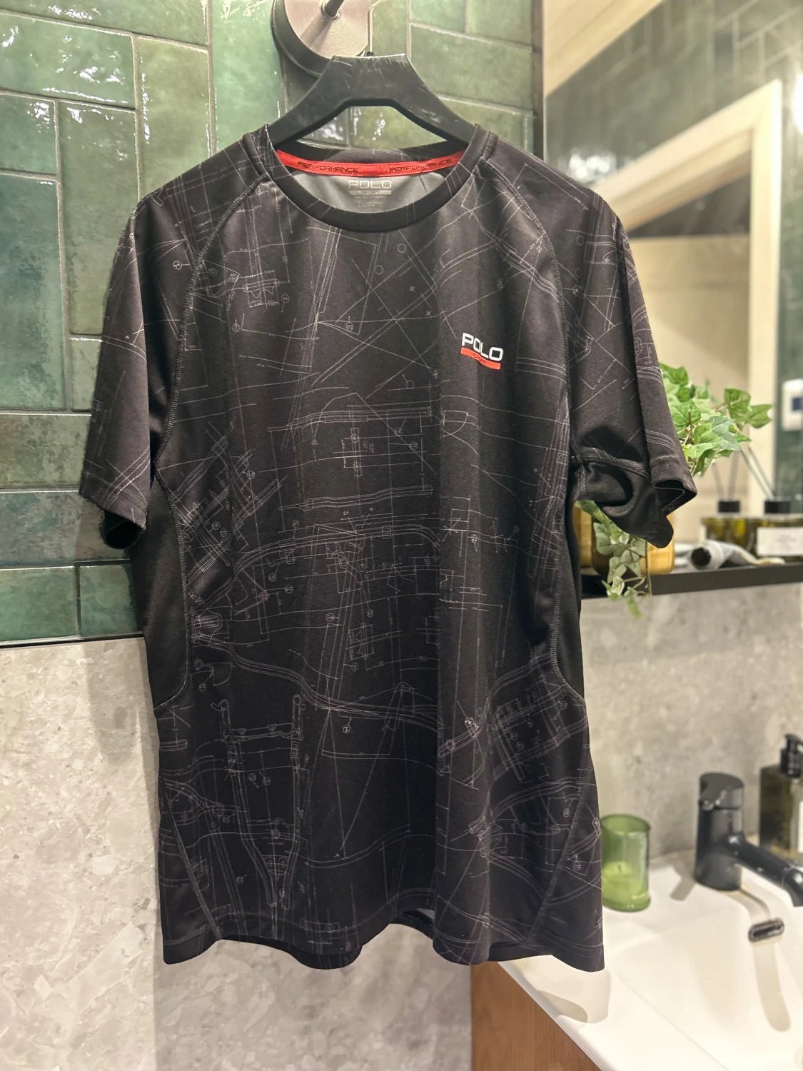 Svart Polo Sport Performance t-shirt