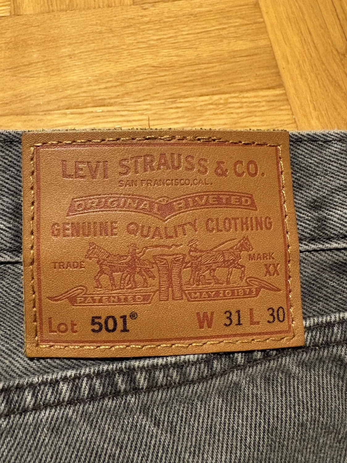 Levi's 501 grå jeans straight fit - 4