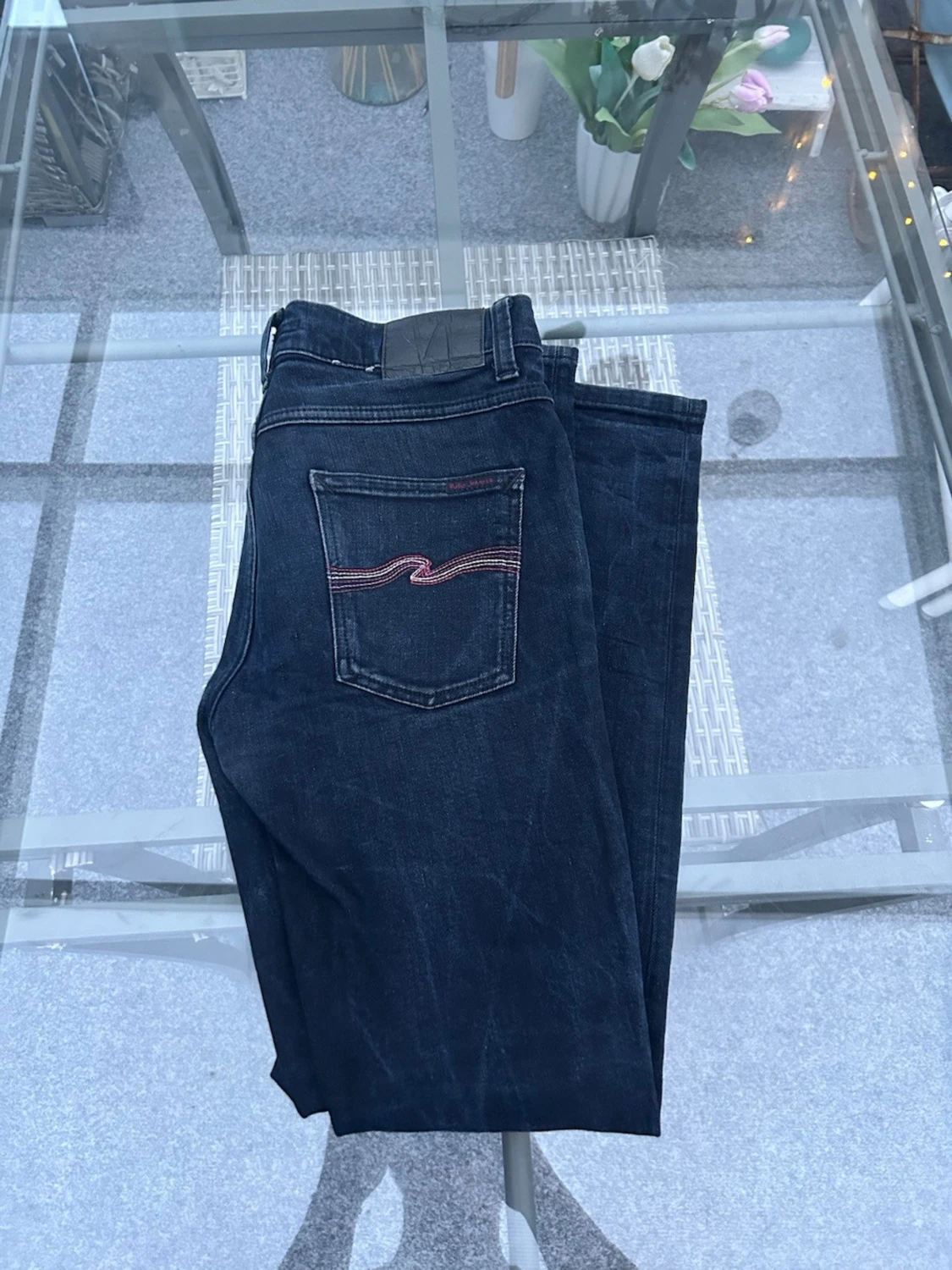 Nudie Jeans Lean Dean – dark raw denim (W32 L32)