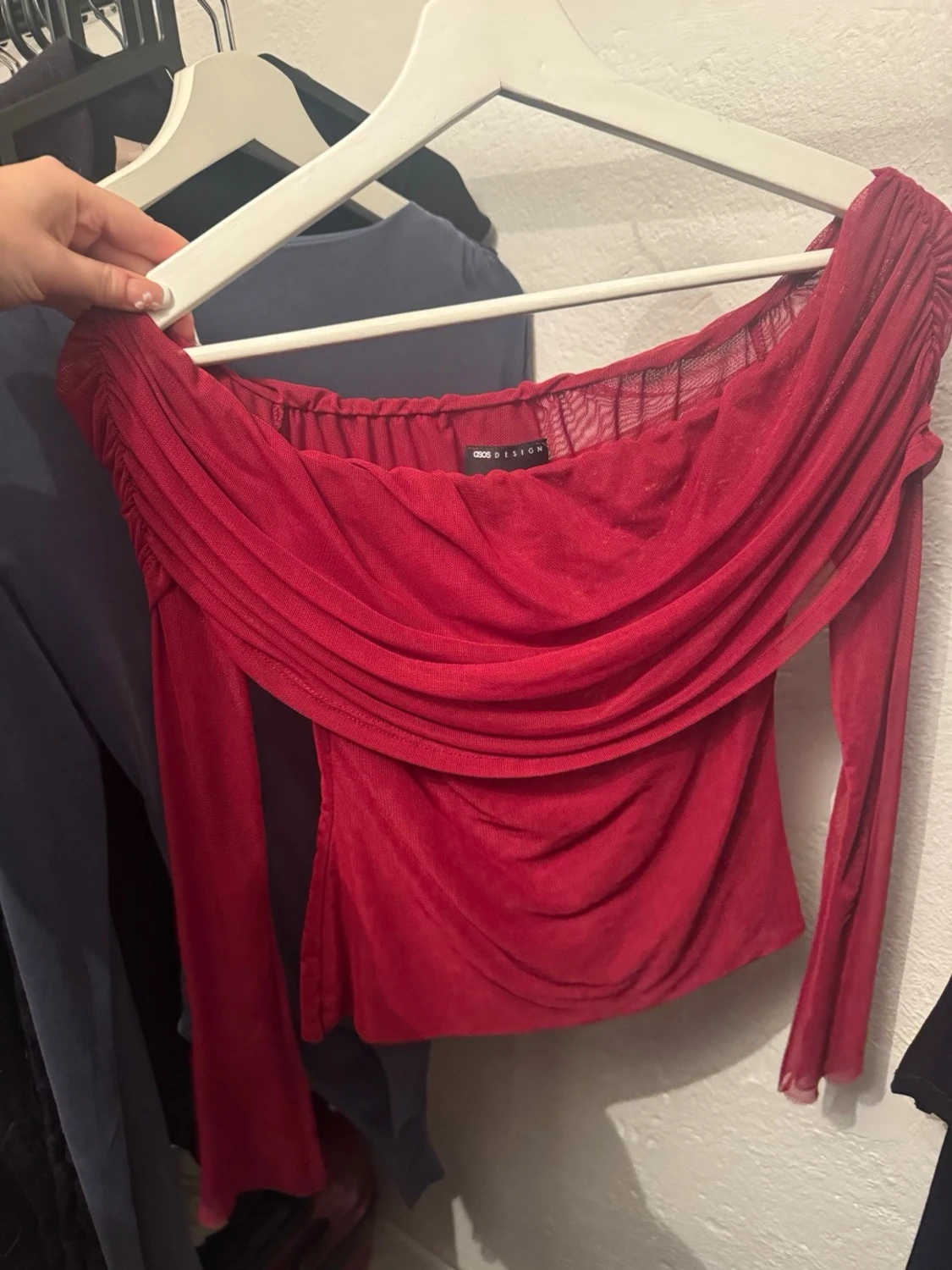 Off shoulder mesh topp - 3