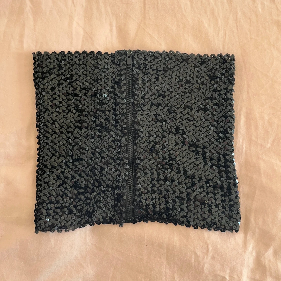 Svart paljett bandeau tubtopp - 1