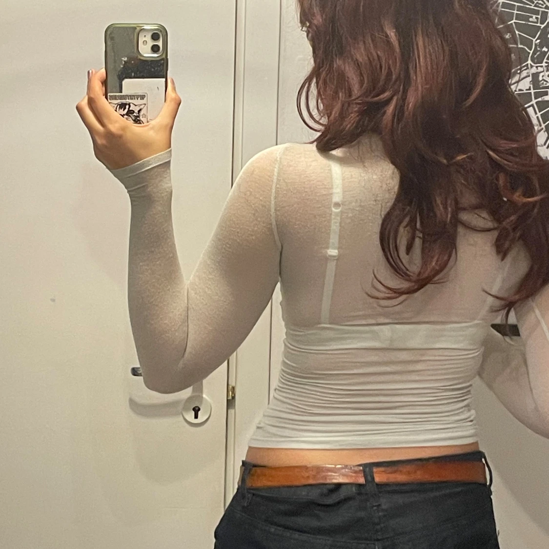 Vit långärmad topp - 1