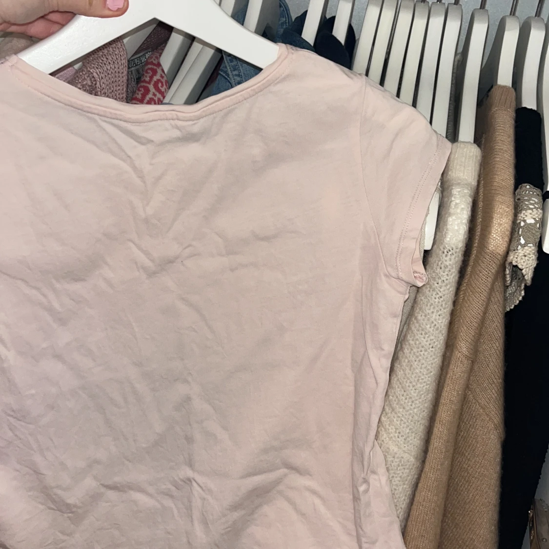 Ljusrosa NYC t-shirt med paljetter H&M❤️ - 3