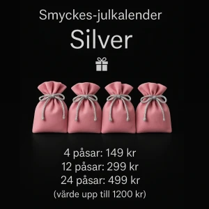 Julkalender -  (Obs Förbeställning) 🎄✨ Smyckes-Julkalender ✨🎄 24 luckor fyllda med överraskningar – allt från örhängen, ringar, halsband till armband. Perfekt att ge bort eller unna sig själv i december! 🎁 Totalt värde: ca 900–1200 kr 💎 Innehåll: varierande smycken i stilren design 📦 Begränsat antal 📩 Skriv privat vid intresse! Vill du att jag gör flera olika versioner