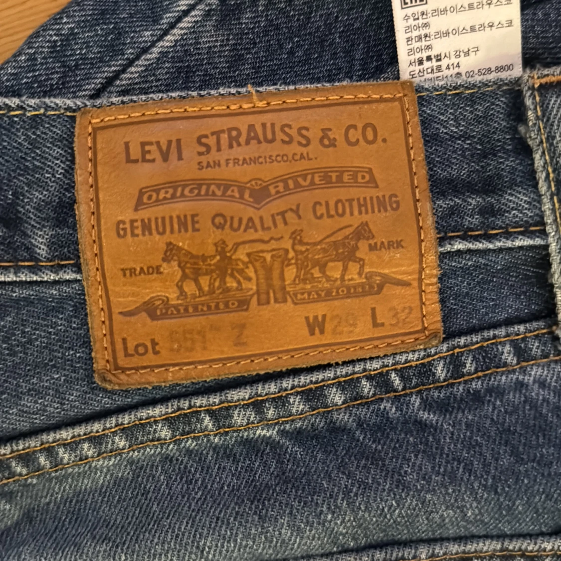 Levi's 551 blå jeans straight fit - 4