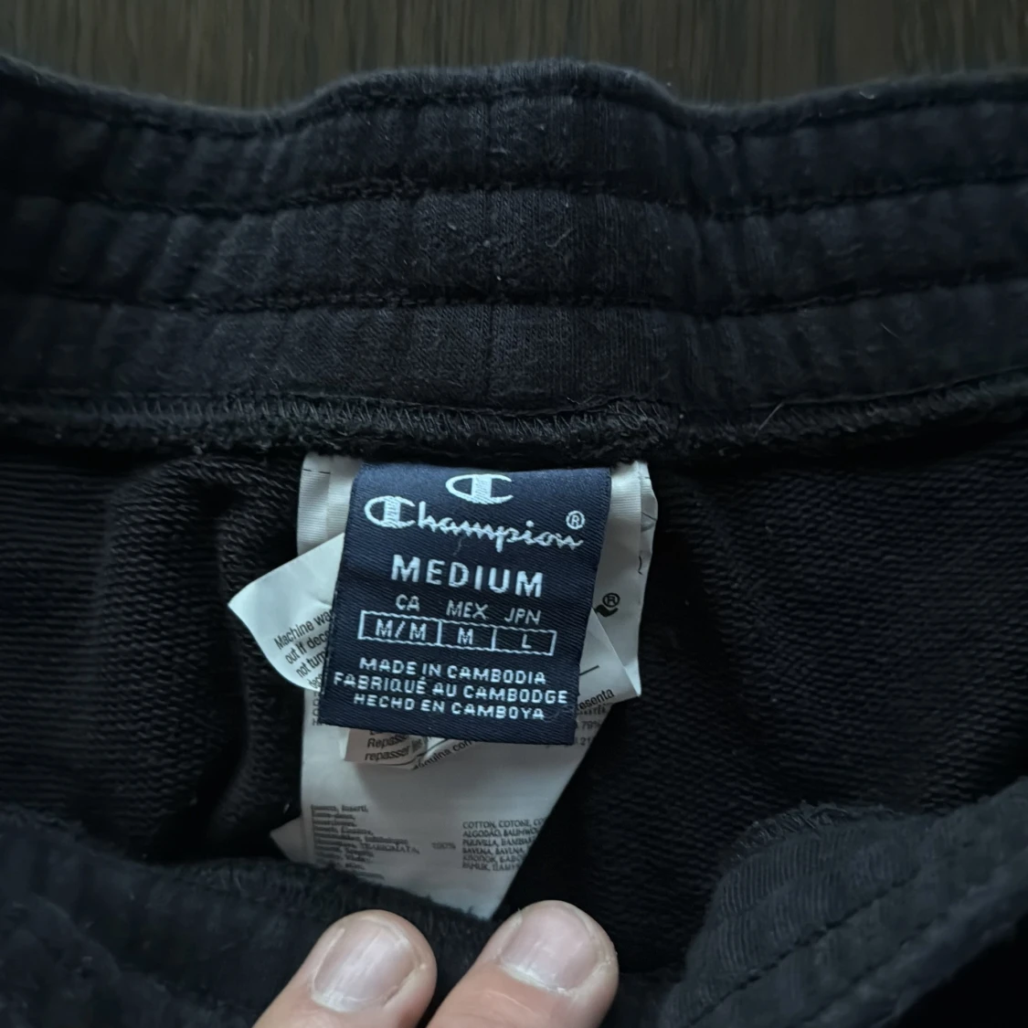 Svarta Champion shorts med logoband - 3