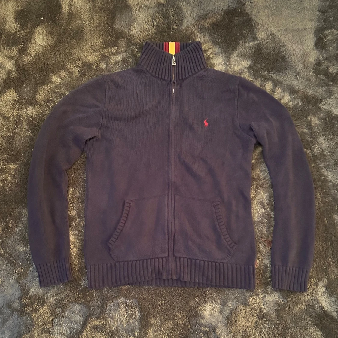 Mörkblå stickad kofta från Polo Ralph Lauren