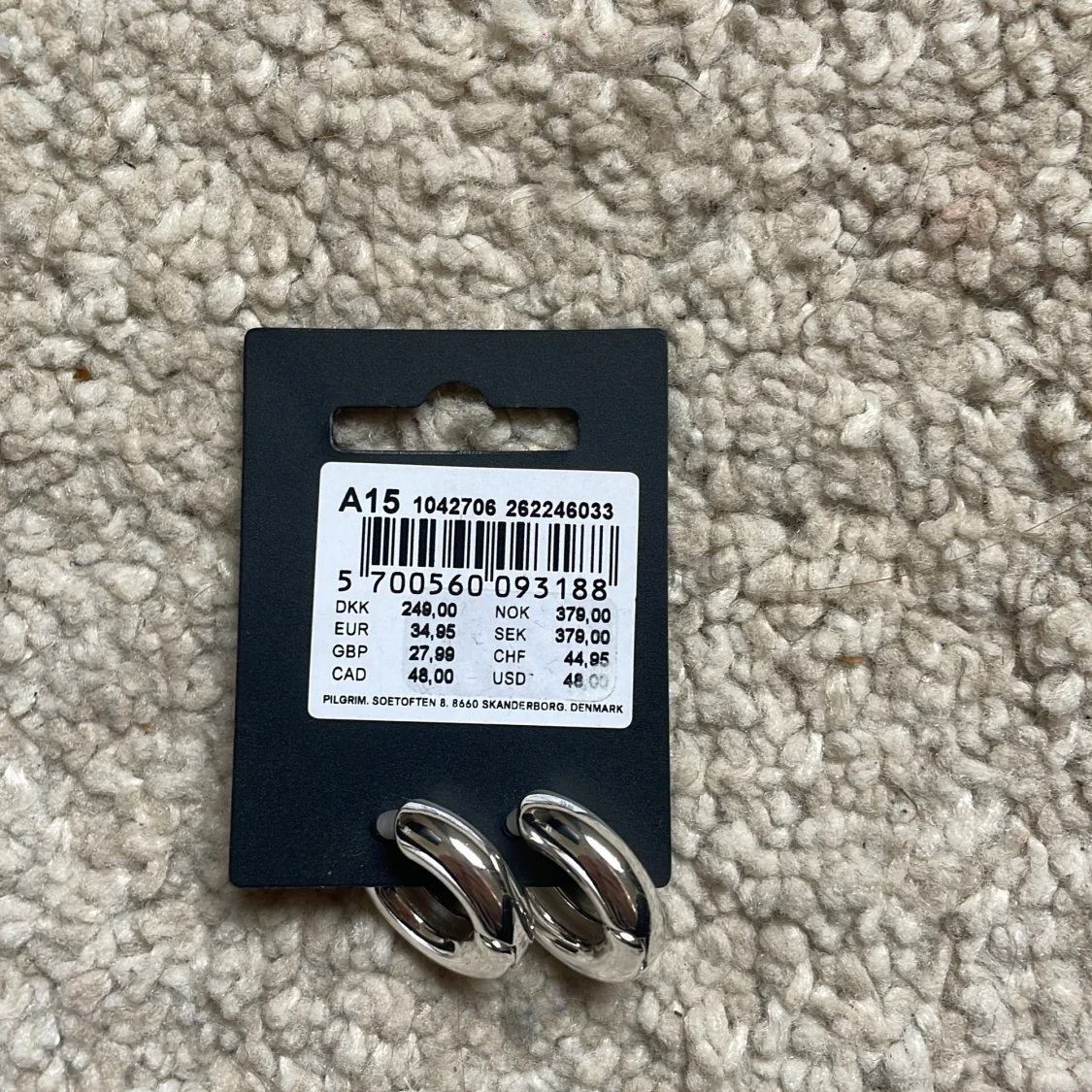 Oanvända örhängen från pilgrim - 1