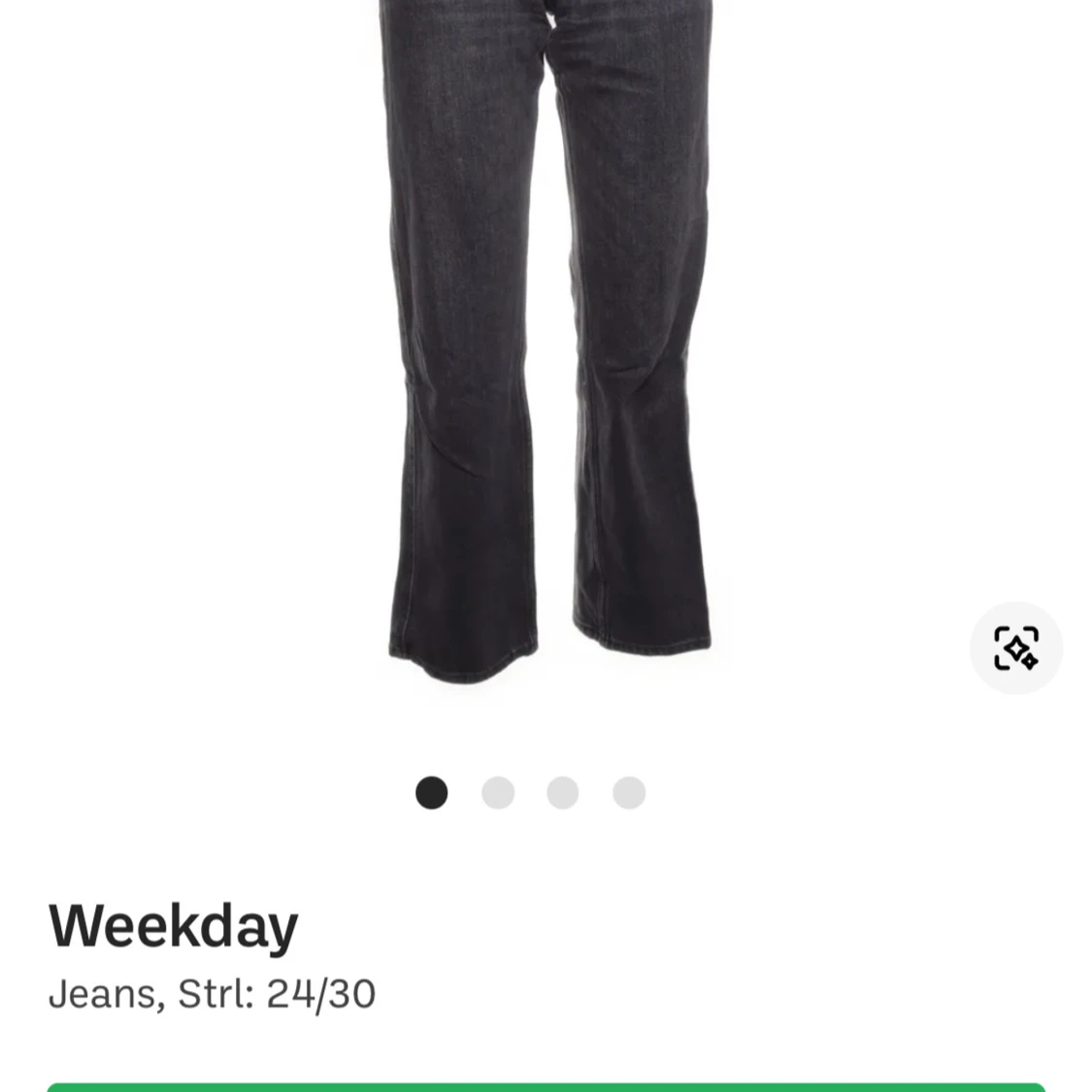 Svarta bootcut jeans från Weekday