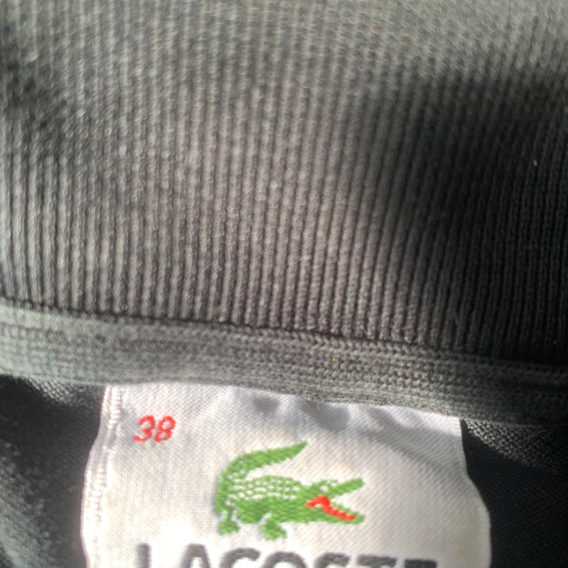 Svart Lacoste pikétröja i bomull - 2