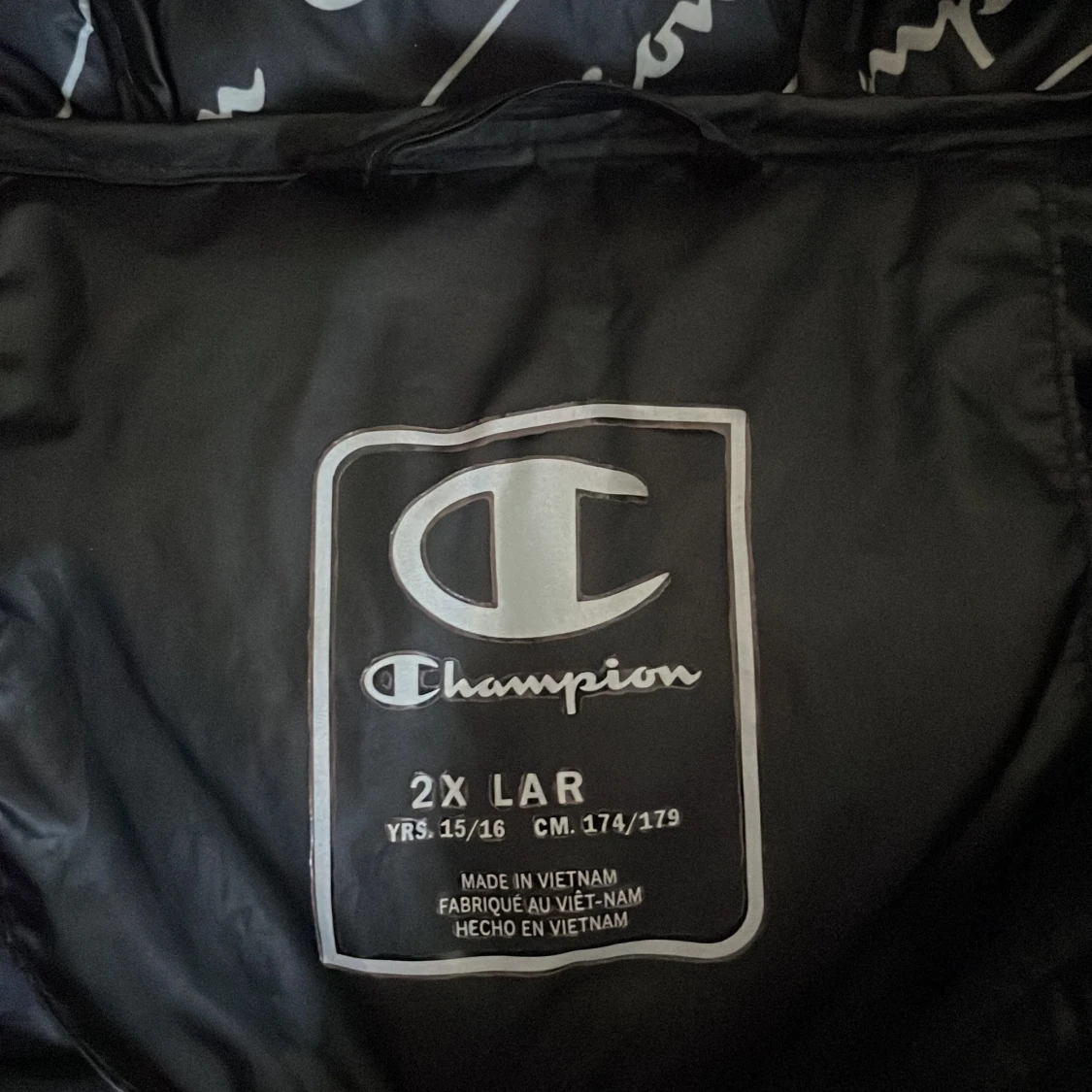 Svart dunväst från Champion med huva - 2