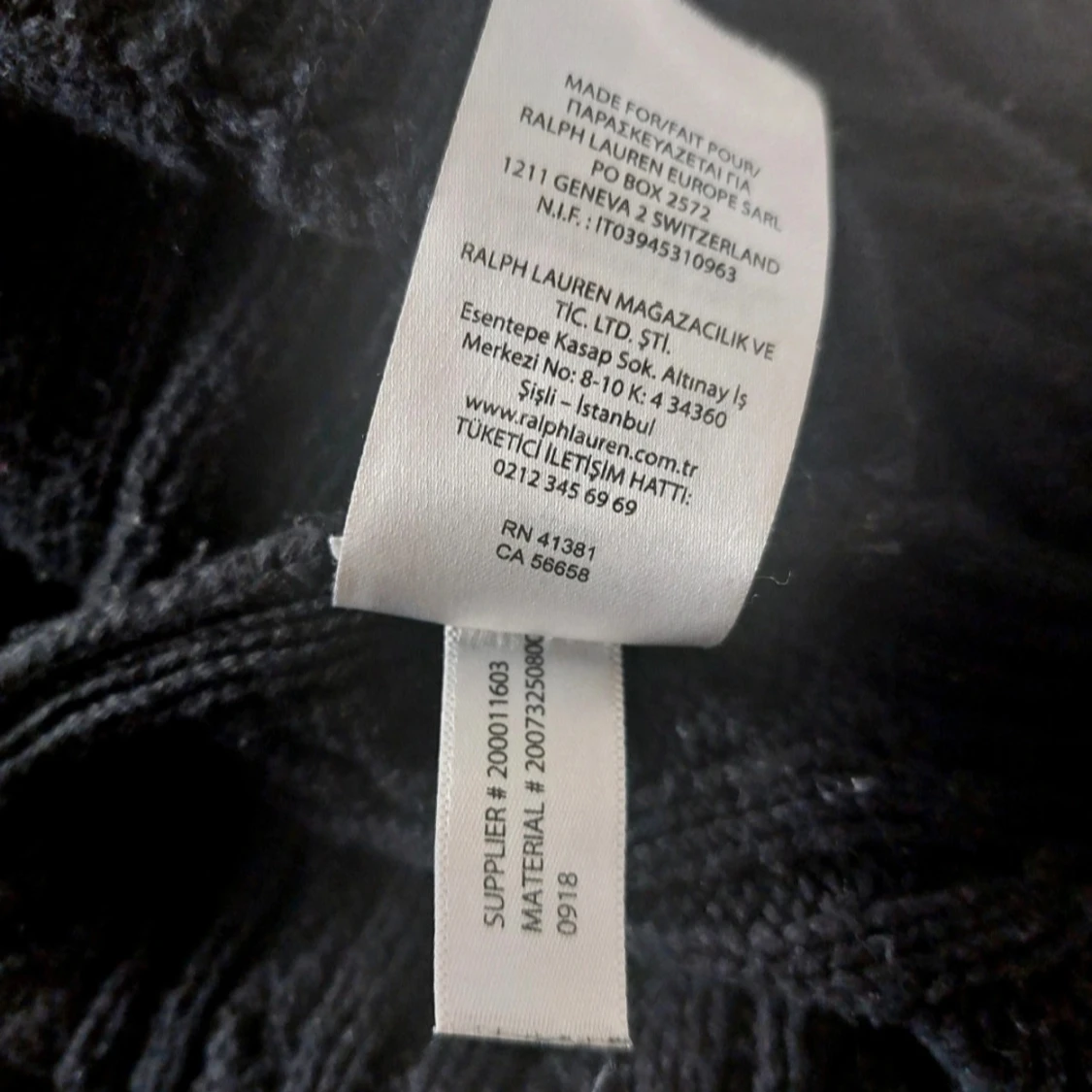 Svart stickad tröja med krage från Ralph Lauren - 3