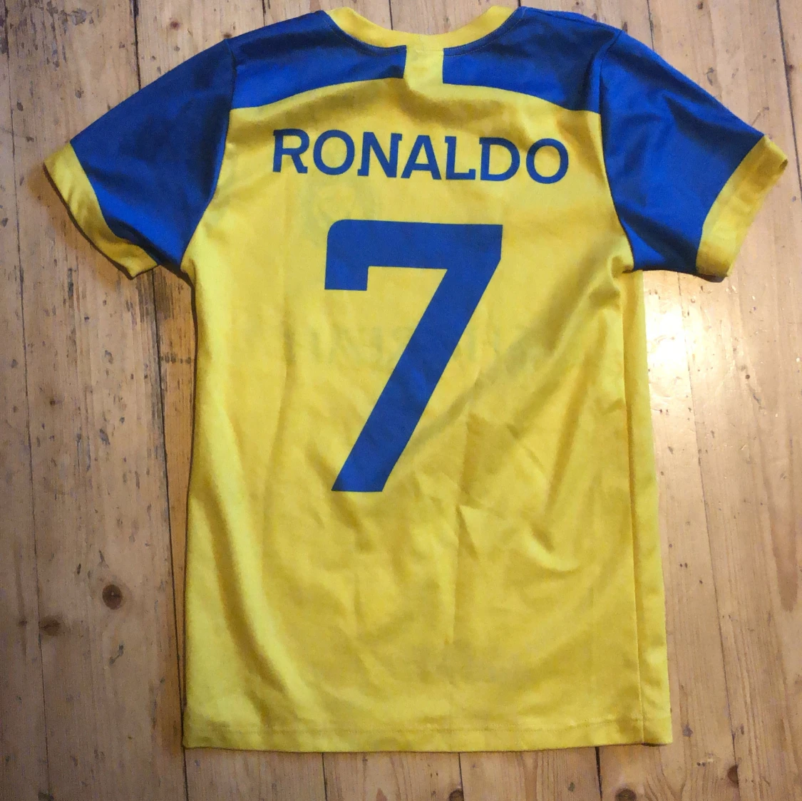 Al Nassr Ronaldo 7 fotbollströja gul/blå - 1