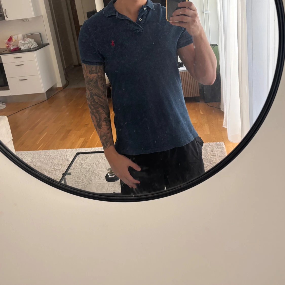 Marinblå pikétröja Polo Ralph Lauren M - 3