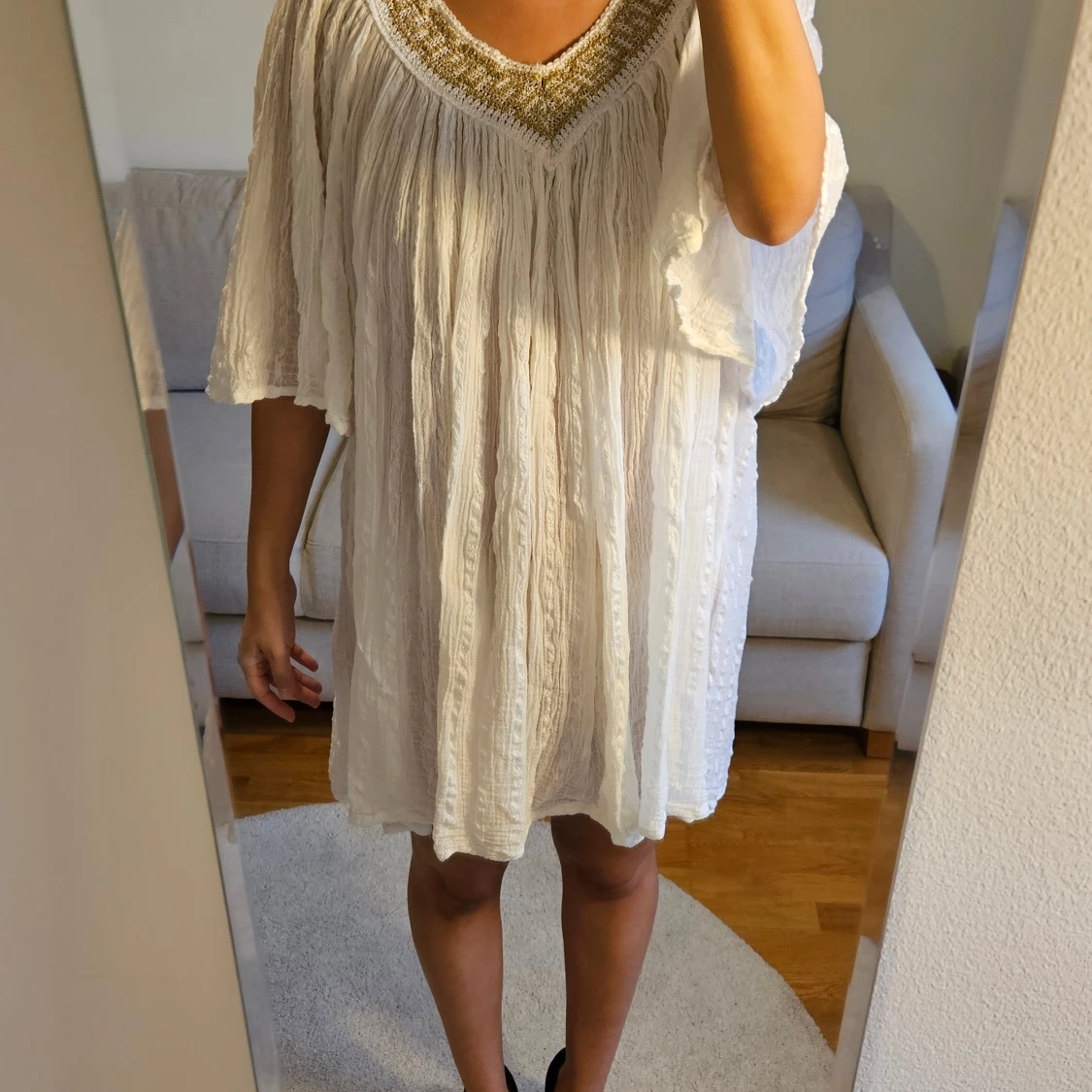 Vit strandklänning  - 4