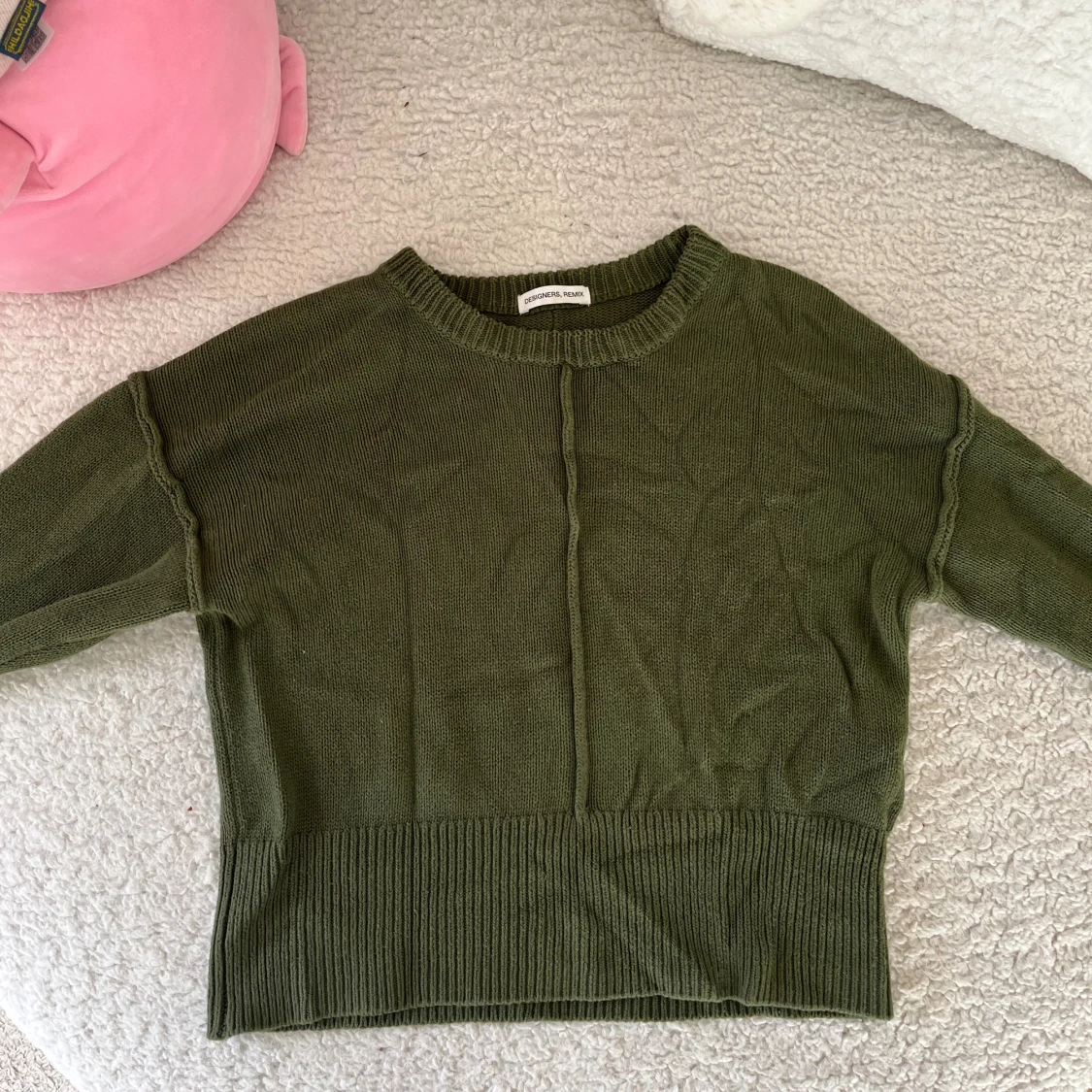 Olivgrön stickad tröja Designers Remix - 1