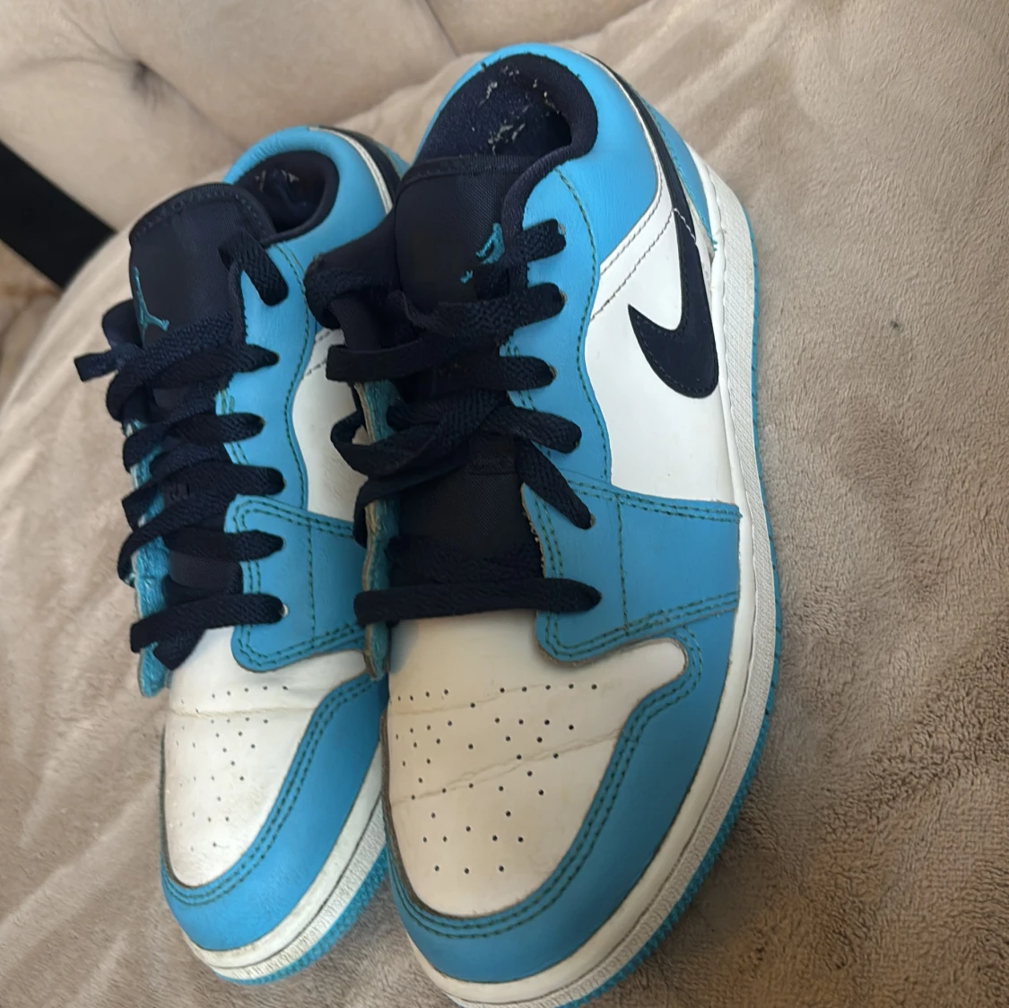 Nike Air Jordan 1 Low UNC blå/vit - 1