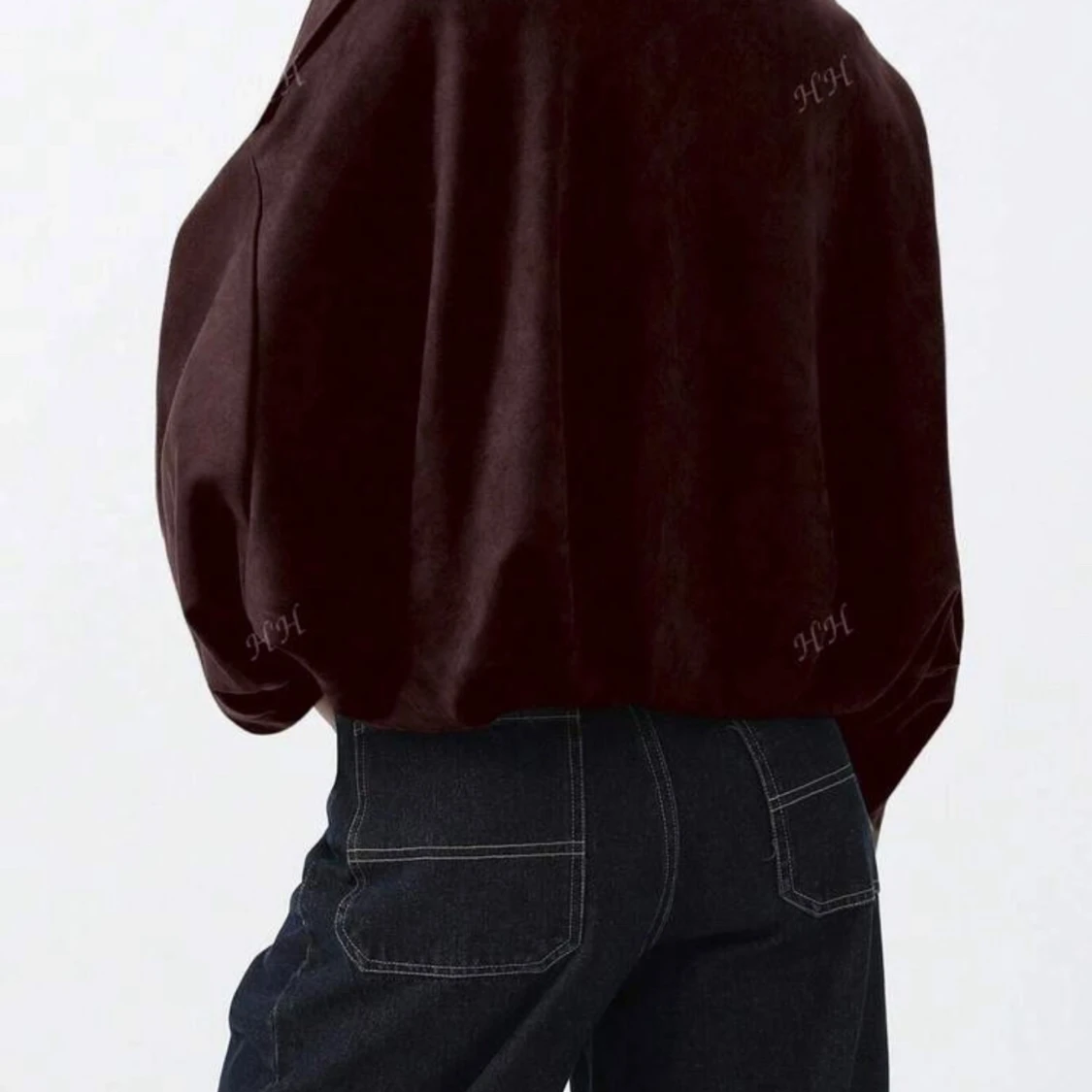 Oversized brun mockajacka - 2