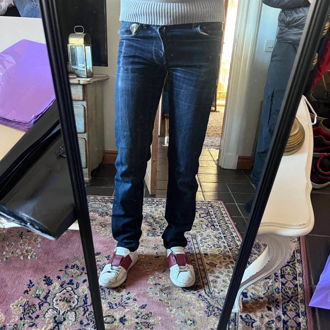 Mörkblå Lee jeans slim fit 28/34