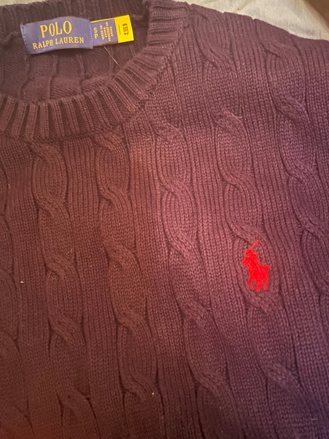 Mörkblå stickad tröja från Ralph lauren  - 2