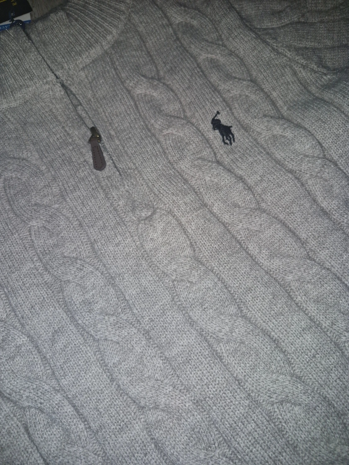 Grå stickad tröja Polo Ralph Lauren Halv zip - 2